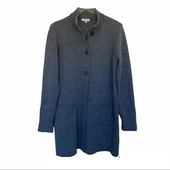 Gio & Gio Sweaters - Gio & Gio Charcoal Grey Sweater Coat | L